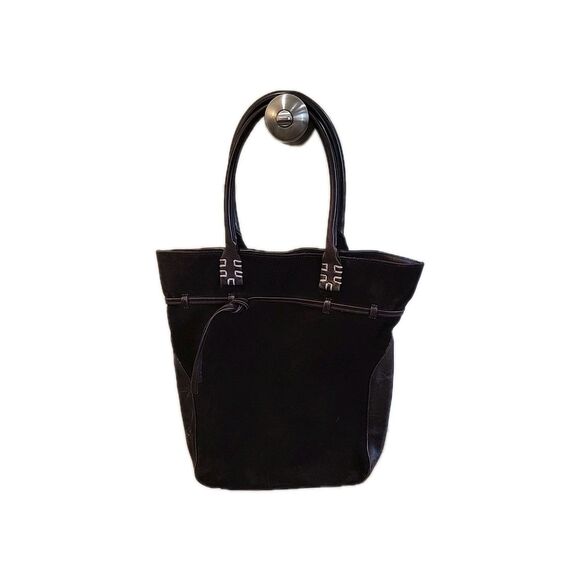 Vtg Press & Bastyan Italian Leather suede Dark Brown Tote Bag Large Rare EUC - Picture 14 of 16